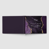 Paarse bruiloft Scrip Agaat Luxe Violet Gastenboek (Volledig)