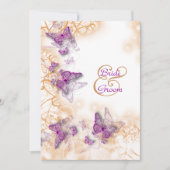 Paarse bruiloft verloving kaart (Voorkant)
