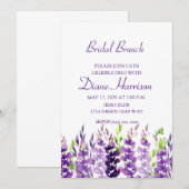 Paarse bruiloft Waterverf Lavendel Douche Kaart (Voorkant / Achterkant)