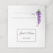 Paarse Bruiloft Waterverf Lavendel Plaats Kaarten (Buitenkant ongevouwen)