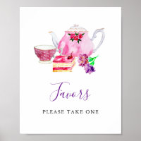 Paarse Bruiloftsfeest Theepartij Favorieten Bord C