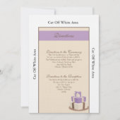 Paarse/Bruine Trouwtaart Routebeschrijving Kaart (Voorkant)