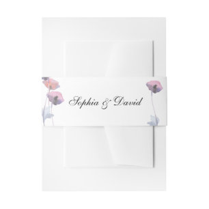 Paarse bruinpaprika bruiloft uitnodigingen wikkel