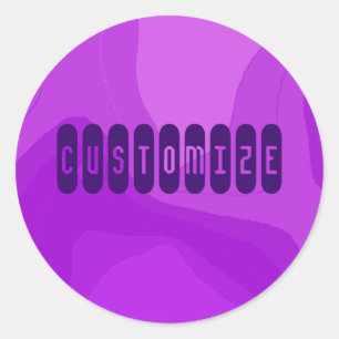 Paarse bubbelgom - Sjabloon Ronde Sticker
