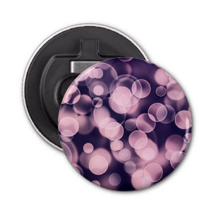 Paarse bubbels button flesopener