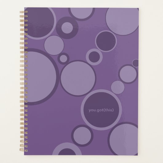 Paarse bubbels - Je hebt dit! Planner (Voorkant)
