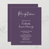 Paarse budgetvriendelijke reclamebrochure voor mod (Voorkant / Achterkant)