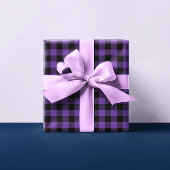 Paarse Buffalo met kerstklep Inpakpapier Vel