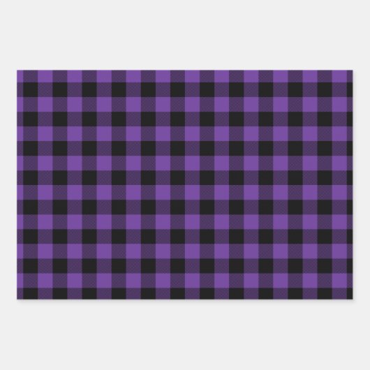 Paarse Buffalo met kerstklep Inpakpapier Vel (Voorkant 3)