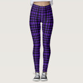 Paarse Buffalo Pattern Plaid Vrouwen Leggings (Voorkant)