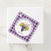 Paarse buffelcheque Homemade Grape Jelly of Jam Bedankjes Labels (In situ)