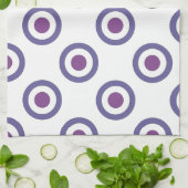Paarse Bulls-eye Theedoek (Gevouwen)
