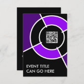 paarse bulseye QR-code Kaart (Voorkant / Achterkant)