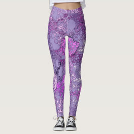 Paarse bundels leggings