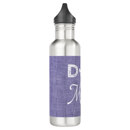 Paarse Burlap Dog mam Waterfles (Links)