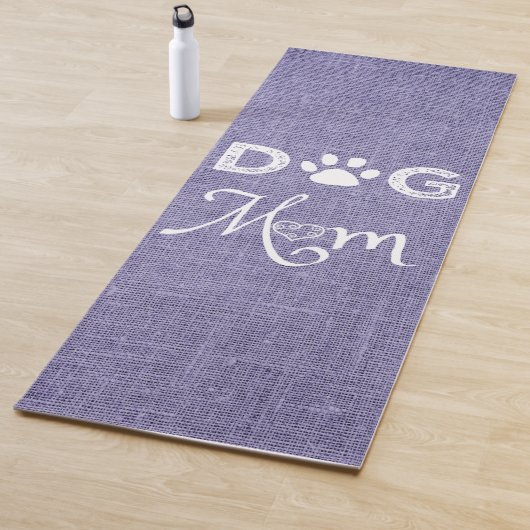 Paarse Burlap Dog Mam Yoga Mat (In situ)