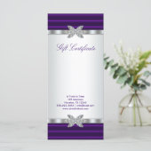 Paarse Business Cadeaubon Cadeaubon Kaart (Staand voorkant)