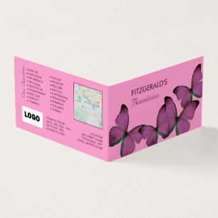 Paarse Butterflies, Beauticion, Loyalty Card Visitekaartjes