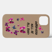 Paarse Butterflies Case-Mate iPhone Case (Achterkant (horizontaal))