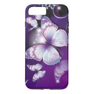 Paarse Butterflies iPhone 8 Plus / 7 Plus Hoesje