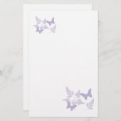 Paarse Butterflies Lavender Ferns Briefpapier (Voorkant / Achterkant)