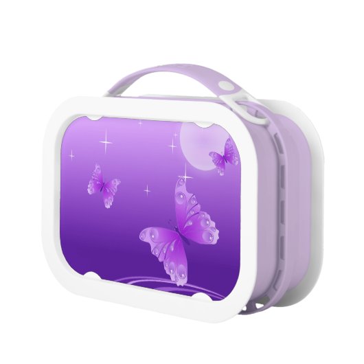 Paarse Butterflies Lunchbox (Links)