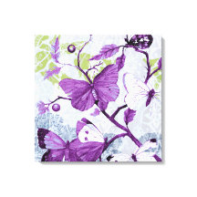 Paarse Butterflies op een filiaal