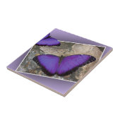 Paarse Butterflies Tegeltje (Zijkant)