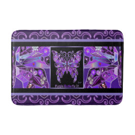 Paarse Butterfly 31 Bath Mat