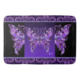 Paarse Butterfly 31 Bath Mat
