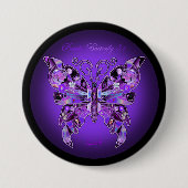 Paarse Butterfly 31 Button (Voorkant)