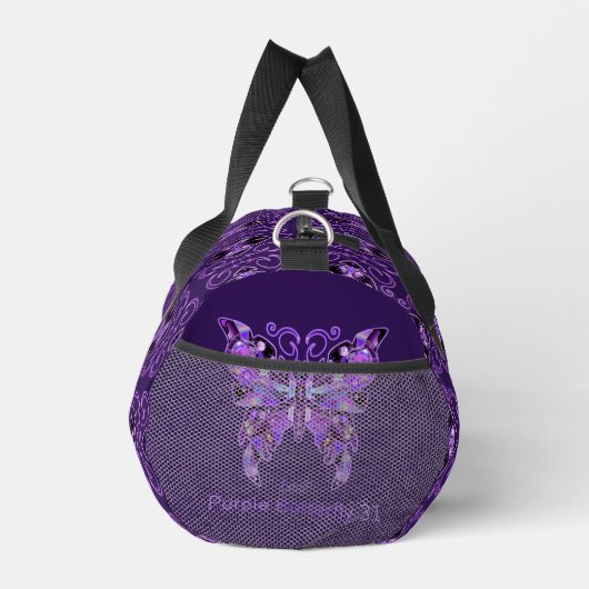 Paarse Butterfly 31 Canvas tas (Rechts)