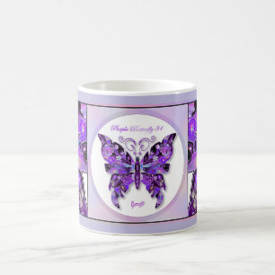 Paarse Butterfly 31 Mok
