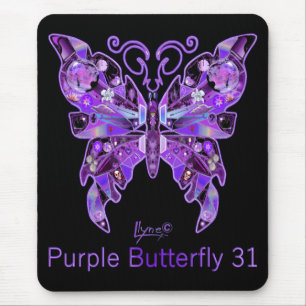 Paarse Butterfly 31 Muismat