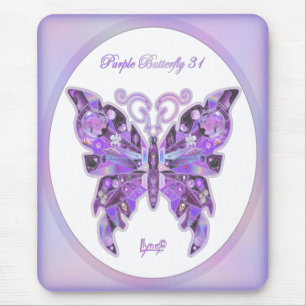 Paarse Butterfly 31 Muismat