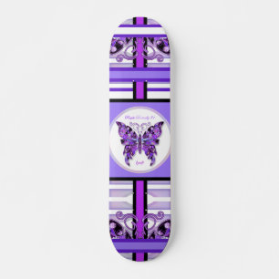 Paarse Butterfly 31 Skateboard