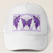 Paarse Butterfly 31 Trucker Hat Pet (Voorkant)