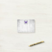 Paarse Butterfly Aangepaste notities Post-it® Notes (Op bureau)