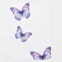 Paarse Butterfly Baby Blanket