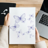 Paarse butterfly decorative Custom-Cut-sticker Sticker