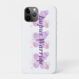 Paarse Butterfly Lupus Warrior iPhone 11 Pro Hoesje
