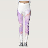 Paarse Butterfly Lupus Warrior Leggings (Voorkant)