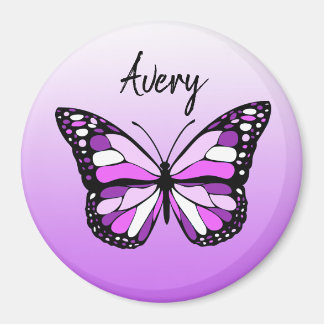  Paarse Butterfly Persoonlijke naam Magneet