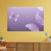 " PAARSE BUTTERFLY PRINT" CANVAS AFDRUK (Insitu (Woonkamer))