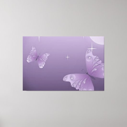 " PAARSE BUTTERFLY PRINT" CANVAS AFDRUK (Voorkant)