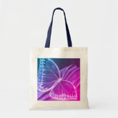 Paarse Butterfly Shopper Bag Tote Bag (Voorkant)