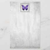 Paarse Butterfly - Speciaal schrijfbenodigdheden Briefpapier (Voorkant)