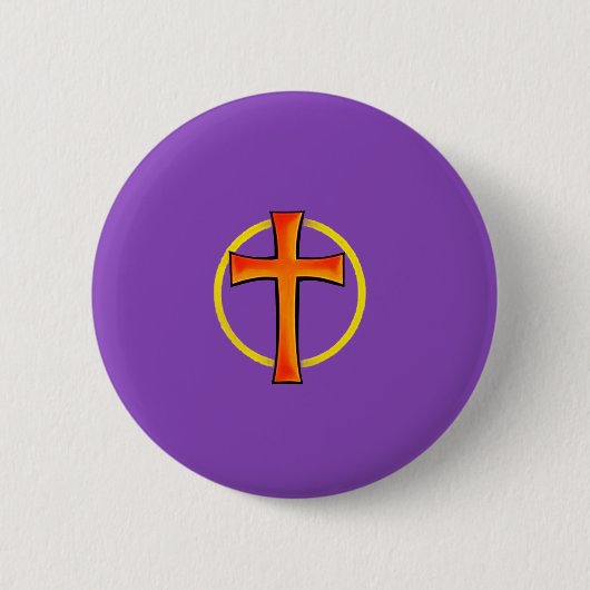 Paarse Button met kruis (Voorkant)