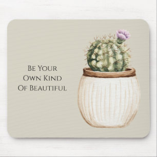 Paarse Cactus Bloem Muismat