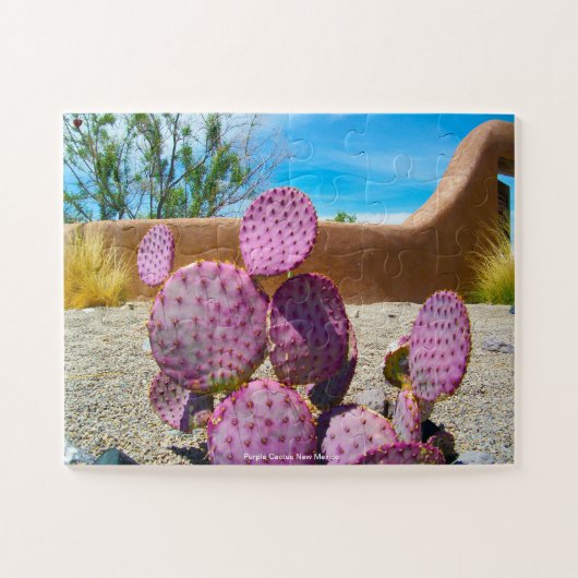 Paarse Cactus New Mexico Legpuzzel (Horizontaal)